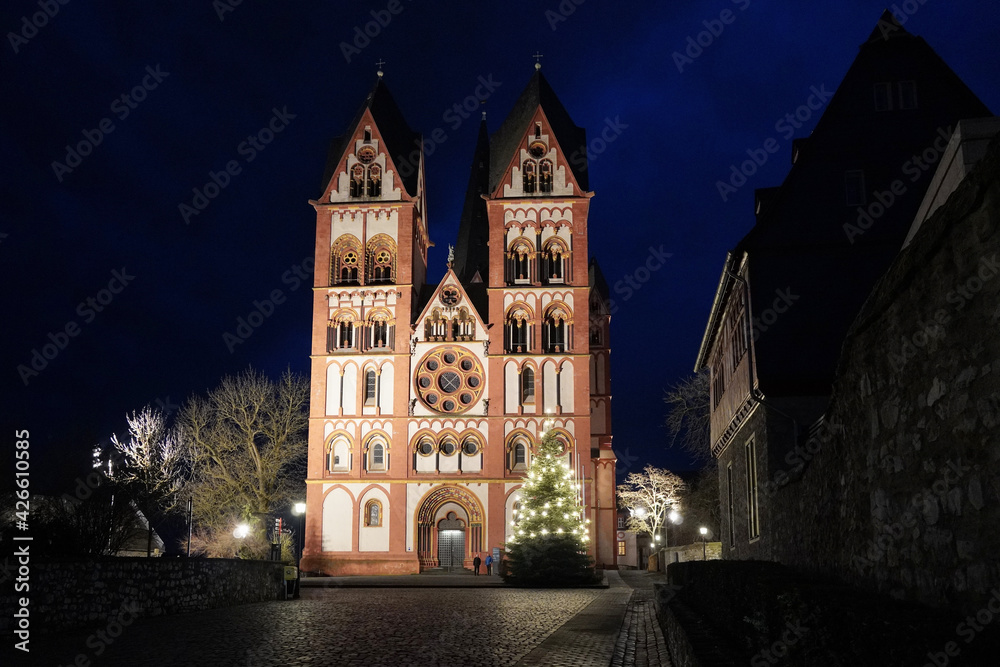 Limburger Dom bei Nacht