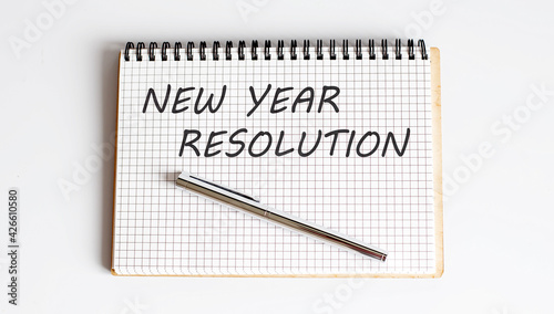 Word Writing Text NEW YEAR RESOLUTION . business concept .