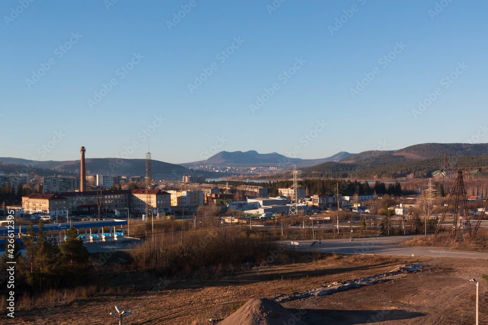 view of the city among the mountains