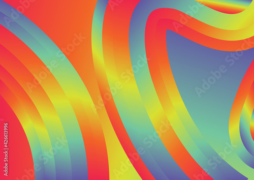 Abstract Red Yellow and Blue Gradient Background Vector Art