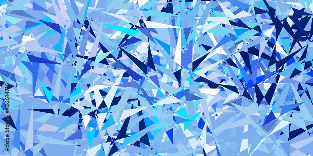 Light blue vector background with triangles.