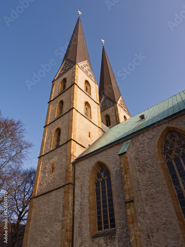 Vertical shot of the church Neustadter Marienkirche in city Bielefeld, Germany photo