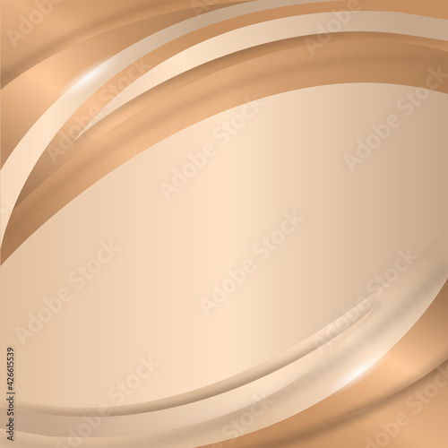 Bronze Abstract Curve Background. Can Be Used As Poster Design.