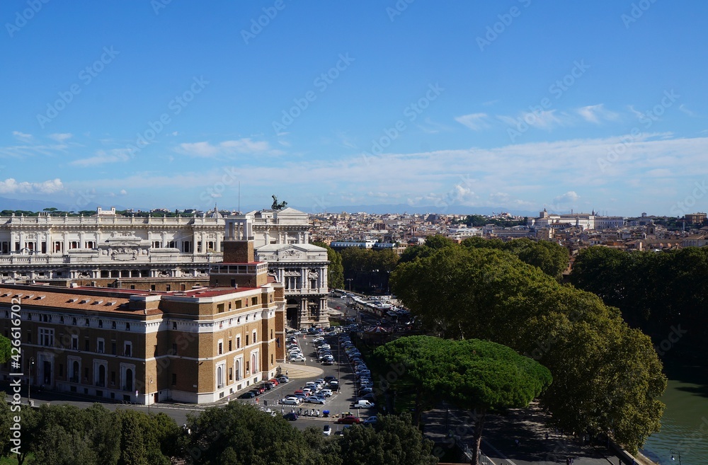 The view of Rome from a hill