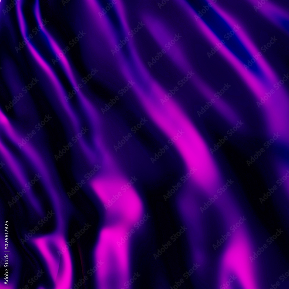 Obraz premium Iridescent vibrant liquid background texture. Fluid Colorful waves abstract render. Shiny acid with smooth folds like waves on a liquid surface.