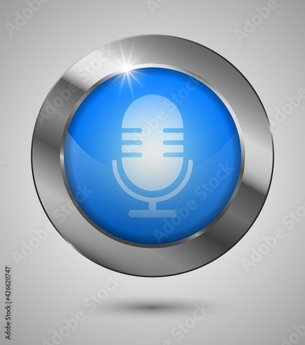 EPS10 Microphone Button. Perfect for your website or app or any use you want to make of it.