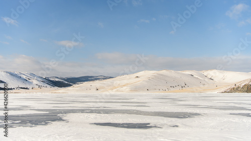 West coast of Baikal lake in winter. Irkutsk Region, Russia © evdokimari