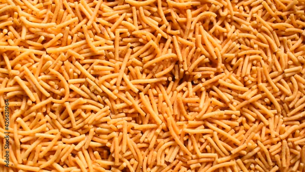 Sev Indian snack food made from chickpea flour Sev Indian snack food made from chickpea flour