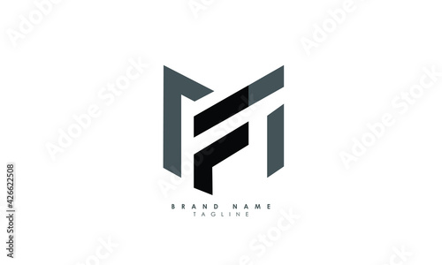 Alphabet letters Initials Monogram logo FM, MF, M and F