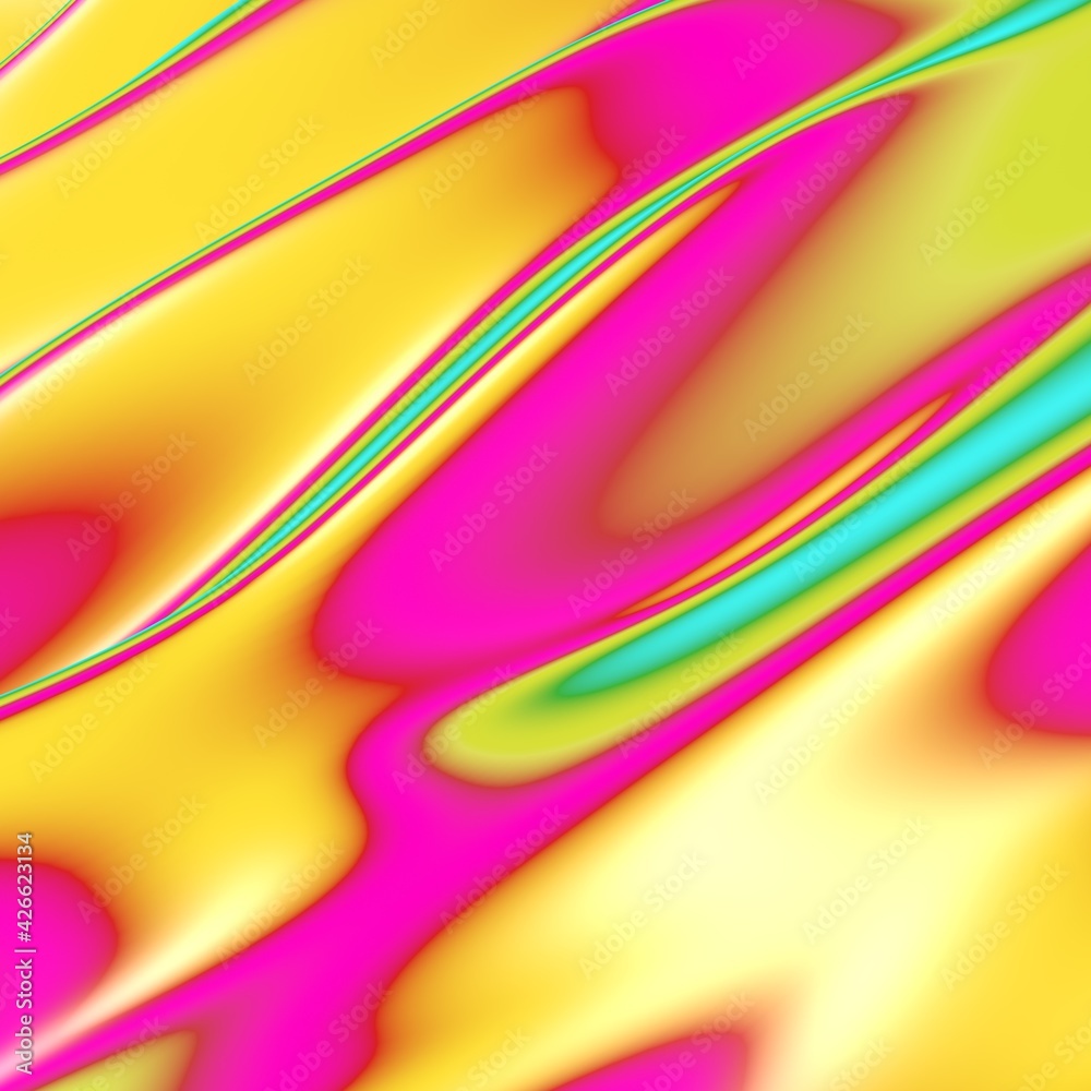 Iridescent vibrant liquid background texture. Fluid Colorful waves ...