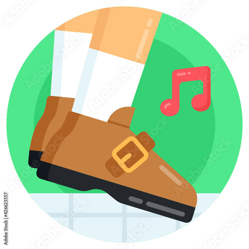 
Download this flat rounded premium icon of buckle shoes

