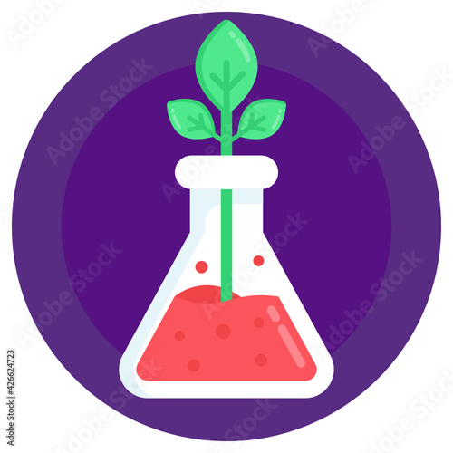 
Eco experiment flat rounded icon is premium and easy to download 

