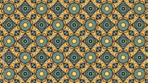 Multicolor Geometric Shapes Pattern in Retro, Animated Vintage Abstract Background