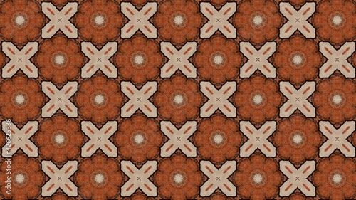 Multicolor Geometric Shapes Pattern in Retro, Animated Vintage Abstract Background