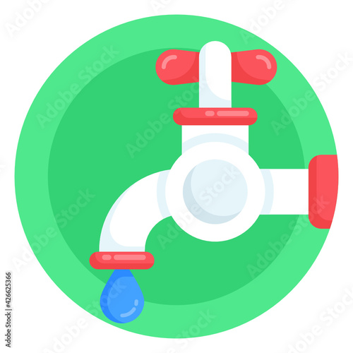 
Faucet is a flat rounded style icon 


