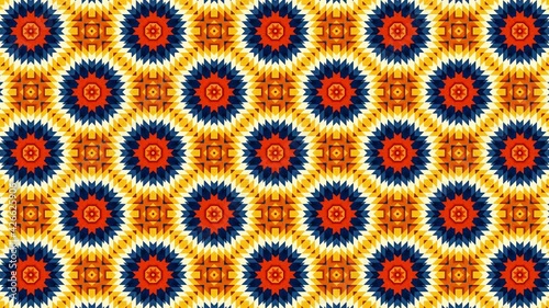 Abstract Geometrical Motion Graphics Background. Computer generated loop animation. Multicolored Shapes Pattern