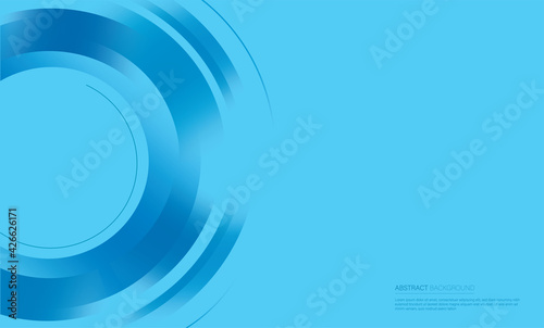 Abstract blue circle background vector illustration 