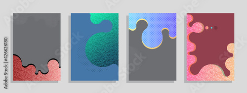 Covers with minimal designs. Abstract backgrounds. Vector frame for text Modern Art graphics for hipsters