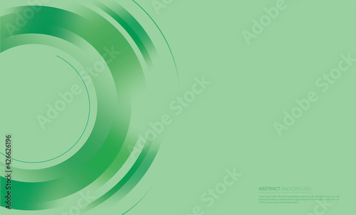 Abstract green circle background vector illustration