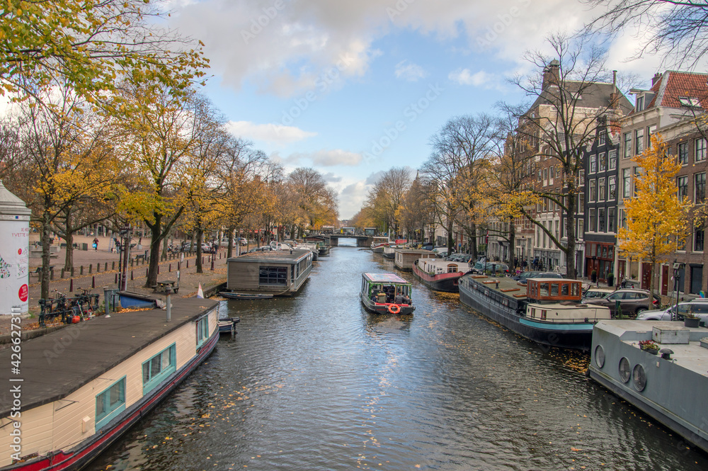 Cruise Smoke Boat At Amsterdam The Netherlands 2018