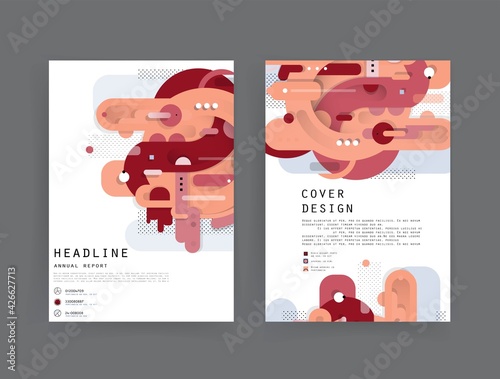 Covers with minimal designs. Abstract backgrounds. Vector frame for text Modern Art graphics for hipsters