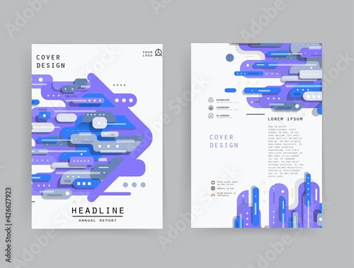 Covers with minimal designs. Abstract backgrounds. Vector frame for text Modern Art graphics for hipsters