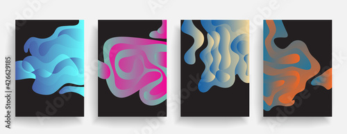 Liquid color background design. Futuristic design posters