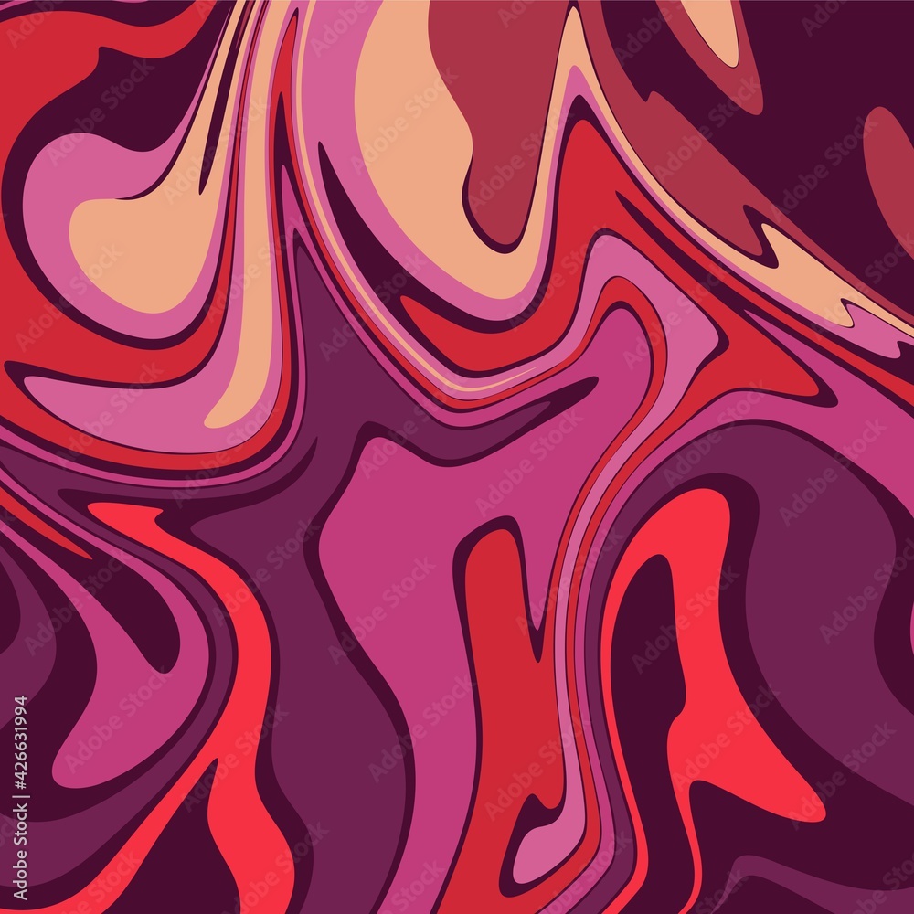 pink purple red violet color psychedelic fluid art abstract background concept design vector illustration
