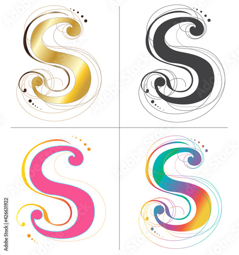 S alphabet font design