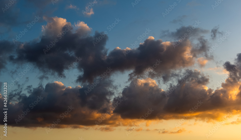 Sunset sky as natural background.