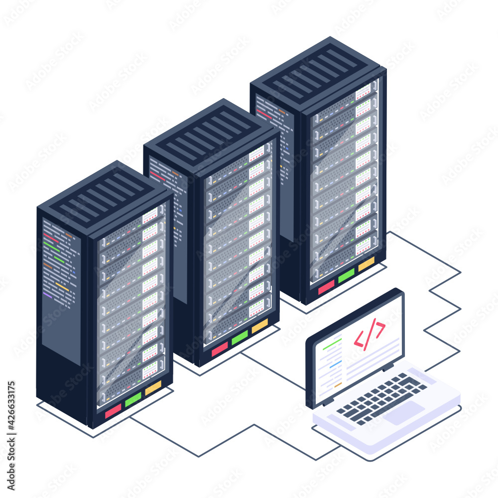 A server room icon in isometric design, premium download
A server room icon in isometric design, premium download
