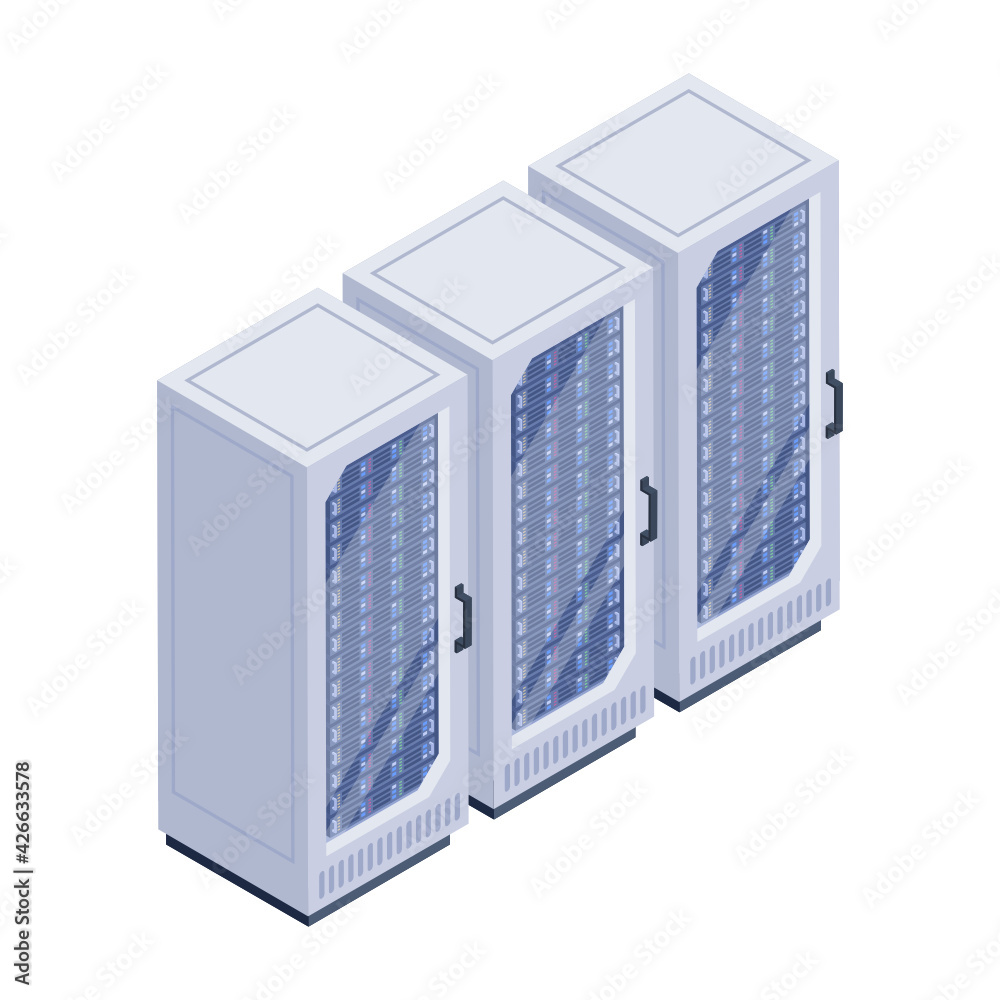 A server room icon in isometric design, premium download
A server room icon in isometric design, premium download