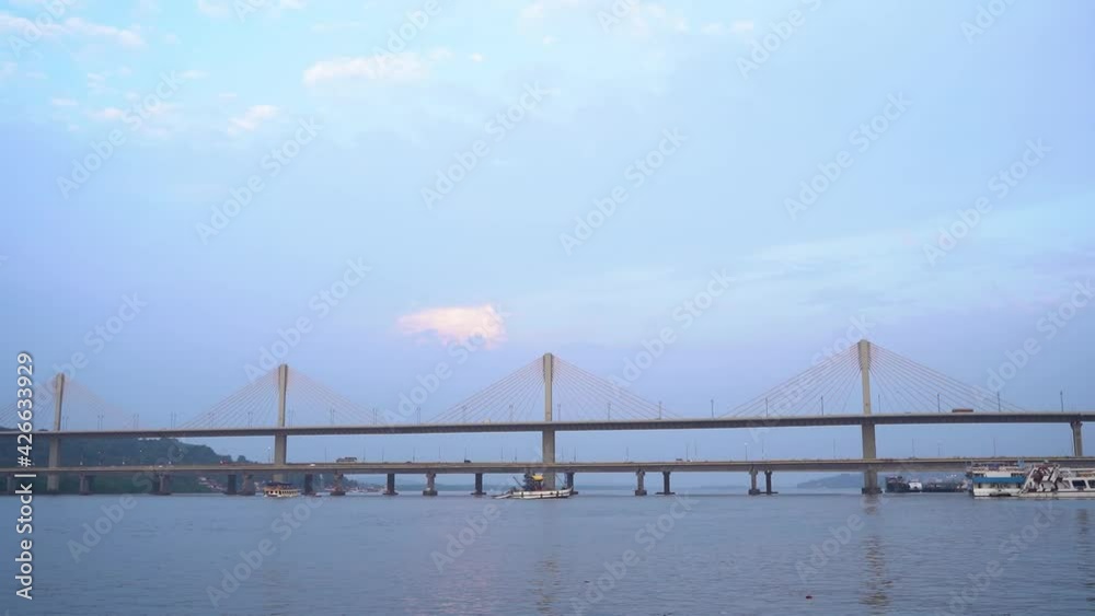 Mandovi River Bridge in daylight, also known as Atal Setu. Mandovi River Bridge in daylight, also known as Atal Setu.