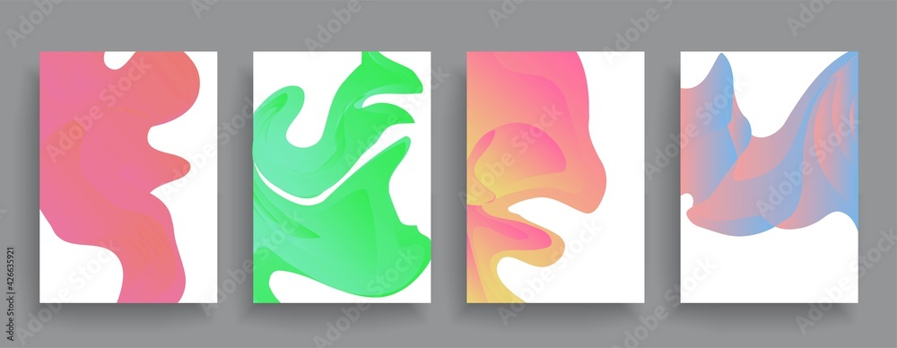 Liquid color background design. Futuristic design posters