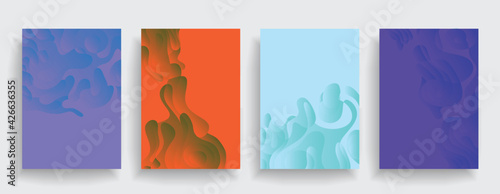 Liquid color background design. Futuristic design posters © mechkalo