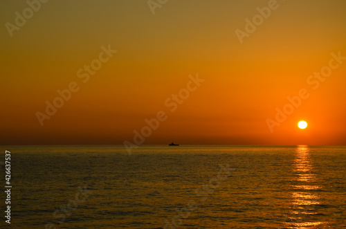 Sunset on the Black Sea. Wallpaper and screensaver.