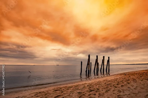 Obraz Krajobraz morski, zachód słońca 