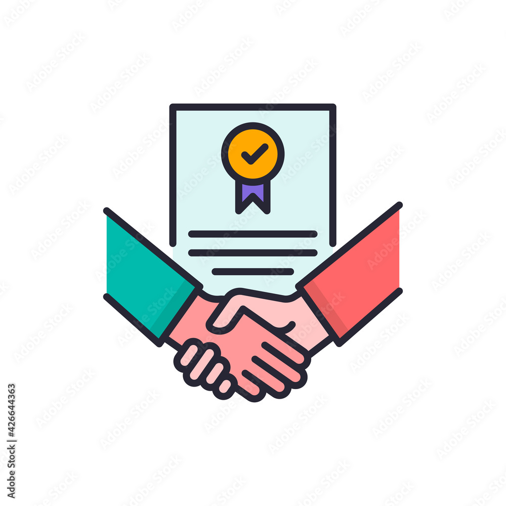 Contract vector Filled outline icon style illustration. EPS 10 file Contract vector Filled outline icon style illustration. EPS 10 file