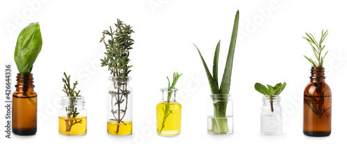 Different essential oils on...