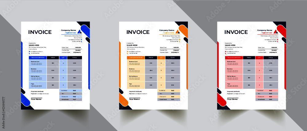 Invoice minimal design template. Bill form business invoice accounting ...