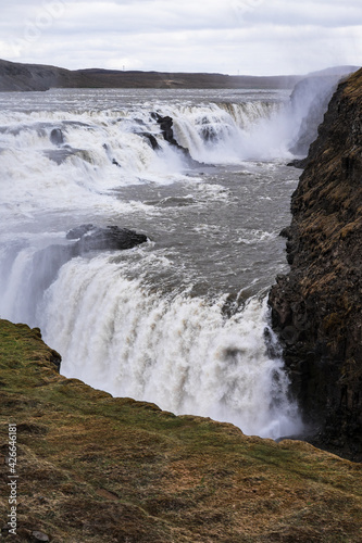 Famous Gulfoss waterfall in the Golden Circle in South Iceland