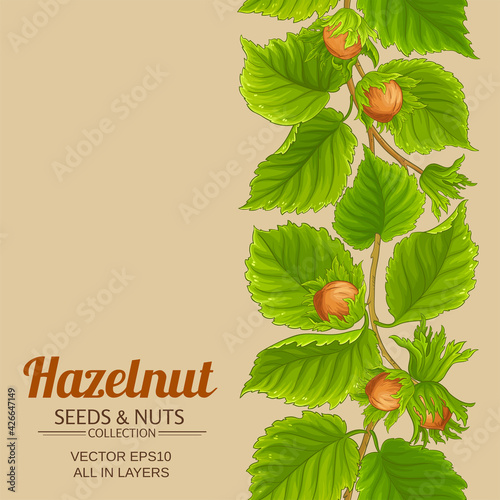 hazelnut pattern on color background