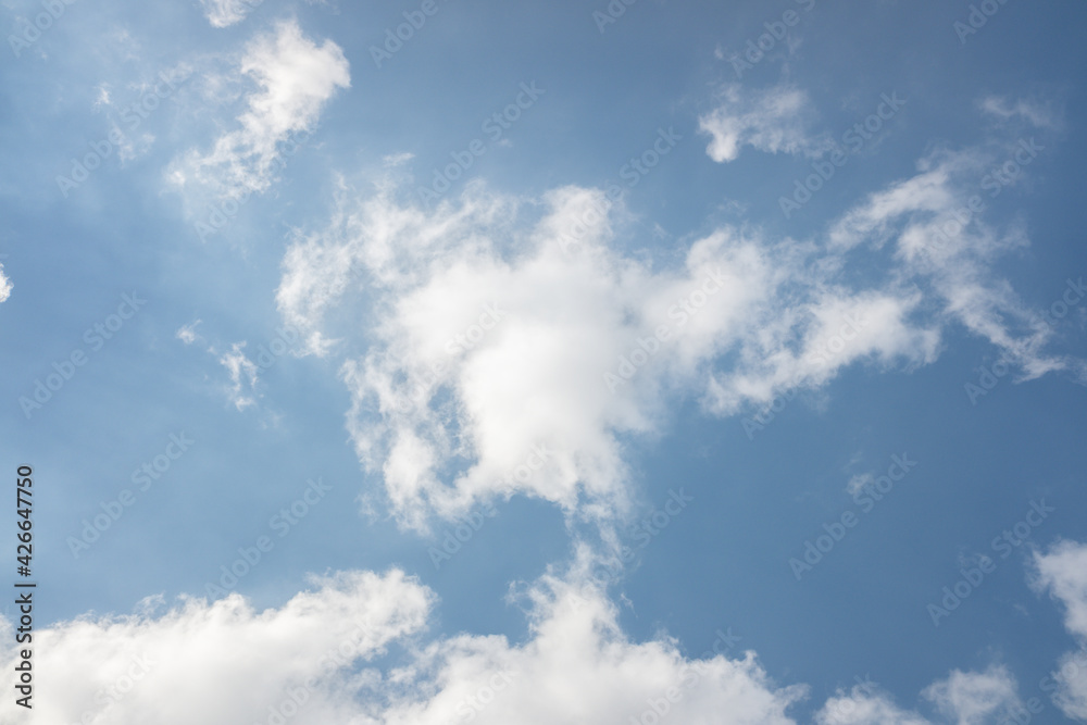 blue sky white clouds background