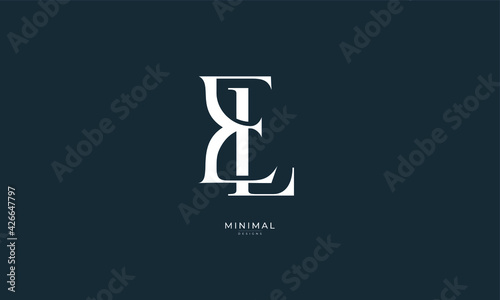 Alphabet letter icon logo EL