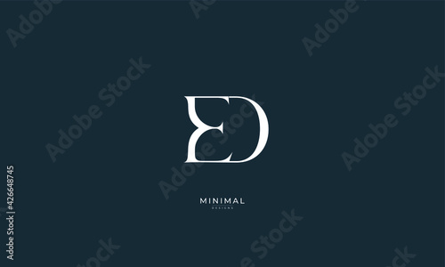 Alphabet letter icon logo ED
