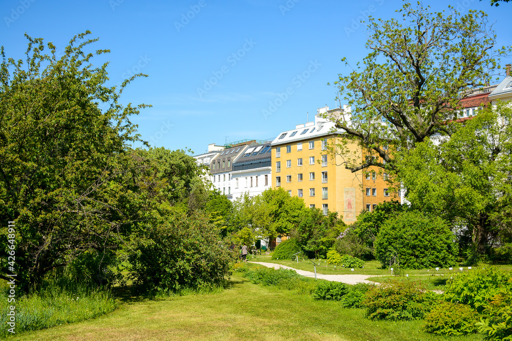 Vienna, Austria - July 25, 2019: University of Vienna Botanical Garden