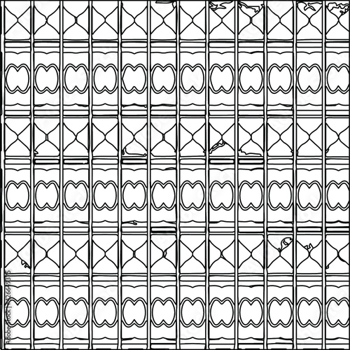  Geometric vector pattern with triangular elements. Seamless abstract ornament for wallpapers and 

backgrounds. Black and white colors.