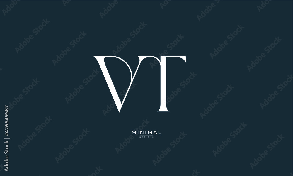 Alphabet letter icon logo VT Alphabet letter icon logo VT