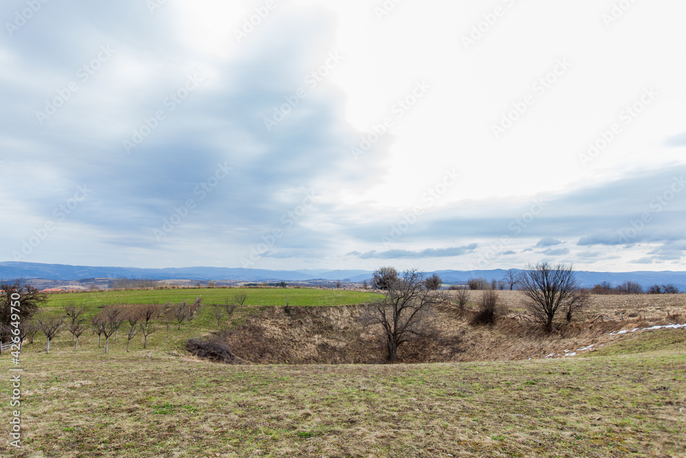 Beautiful spring nature landscape, countryside landscape, rural view Beautiful spring nature landscape, countryside landscape, rural view