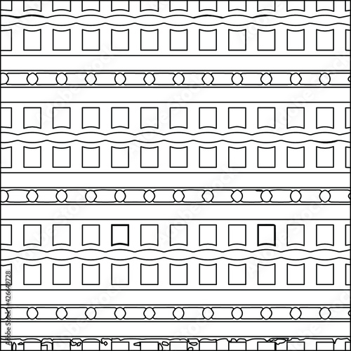  Geometric vector pattern with triangular elements. Seamless abstract ornament for wallpapers and 

backgrounds. Black and white colors.